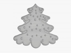 Christmas cookie fir tree 02 Modèle 3D