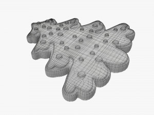 Christmas cookie fir tree 02 Modèle 3D