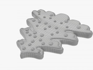 Christmas cookie fir tree 02 Modèle 3D