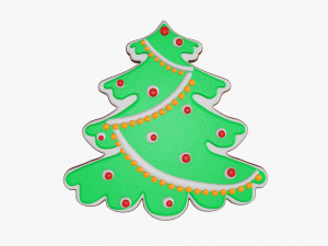 Christmas cookie fir tree 03 3D Model