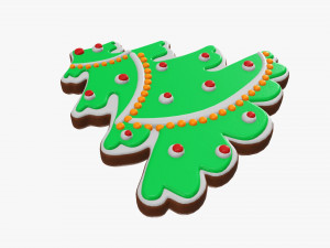 Christmas cookie fir tree 03 3D Model