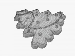 Christmas cookie fir tree 03 3D Model