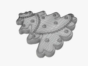 Christmas cookie fir tree 03 3D Model