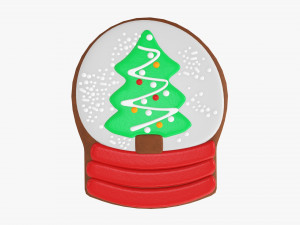 Christmas cookie fir tree 04 Modelo 3D