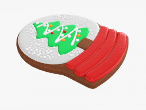 Christmas cookie fir tree 04 Modelo 3D