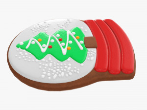 Christmas cookie fir tree 04 Modelo 3D
