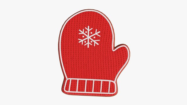 Christmas cookie glove 3D मॉडल .c4d .max .obj .3ds .fbx .stl .blend