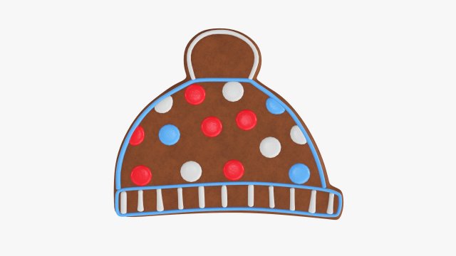 Christmas cookie hat Modelo 3D .c4d .max .obj .3ds .fbx .stl .blend 