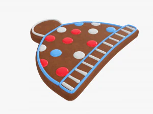 sombrero de galleta navide&ntilde;a Modelo 3D