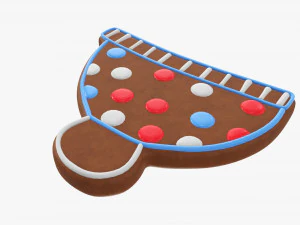 sombrero de galleta navide&ntilde;a Modelo 3D