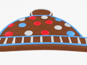 sombrero de galleta navide&ntilde;a Modelo 3D