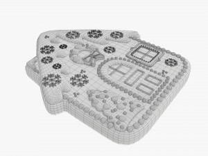 Christmas cookie house Modelo 3D