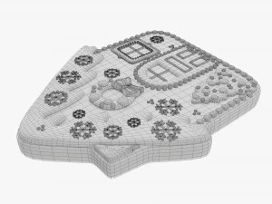 Christmas cookie house 3D Model