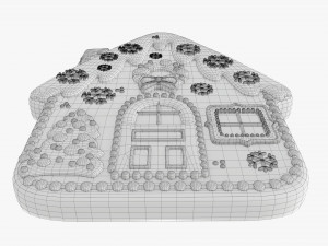 Christmas cookie house Modelo 3D