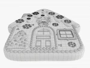 Christmas cookie house 3D Model