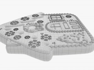 Christmas cookie house Modelo 3D