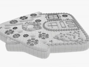 Christmas cookie house 3D Model