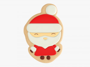 Christmas cookie Santa Claus 3D Model