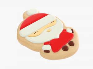 Christmas cookie Santa Claus 3D Model