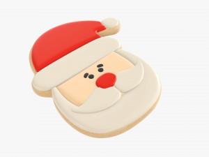 Christmas cookie Santa Claus head 3Dモデル