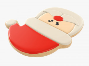 Christmas cookie Santa Claus head 3Dモデル
