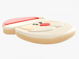 Christmas cookie Santa Claus head 3Dモデル