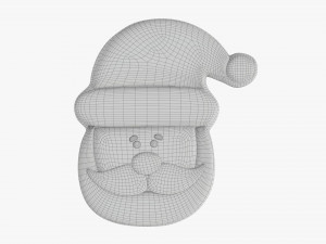 Christmas cookie Santa Claus head 3Dモデル