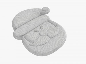 Christmas cookie Santa Claus head 3Dモデル
