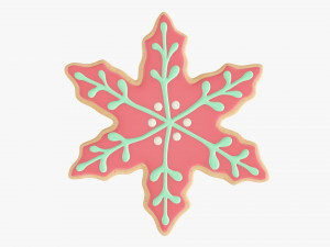 Christmas cookie snowflake 3D Model