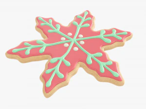 Christmas cookie snowflake 3D Model