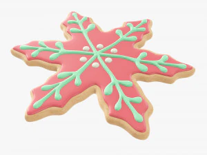 Christmas cookie snowflake 3D Model