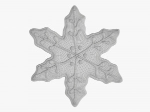 Christmas cookie snowflake Modelo 3D