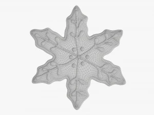 Christmas cookie snowflake 3D Model
