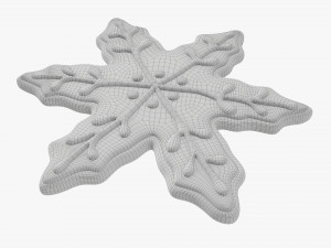 Christmas cookie snowflake Modelo 3D