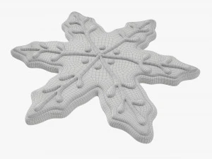 Christmas cookie snowflake 3D Model