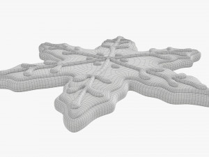 Christmas cookie snowflake Modelo 3D