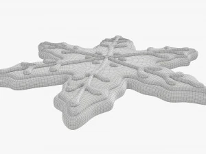 Christmas cookie snowflake 3D Model