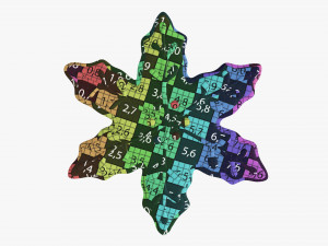 Christmas cookie snowflake Modelo 3D