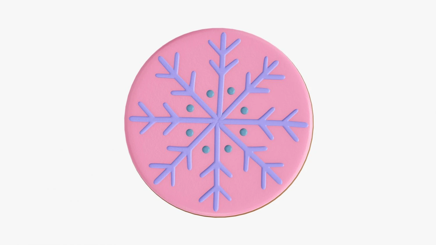 Christmas cookie snowflake 02 3D Model .c4d .max .obj .3ds .fbx .stl .blend 