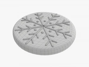 Christmas cookie snowflake 02 3D Model