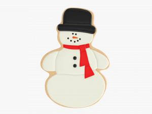 Christmas cookie snowman Modelo 3D