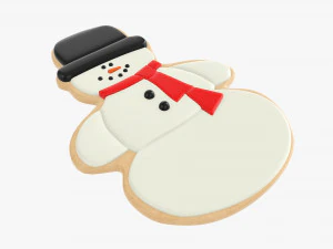 Christmas cookie snowman 3D Model