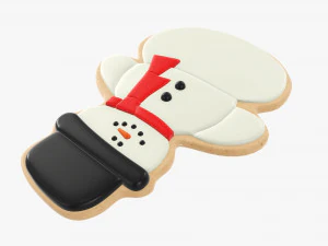 Christmas cookie snowman 3D Model