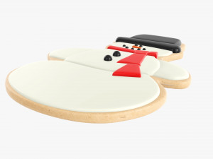 Christmas cookie snowman Modelo 3D