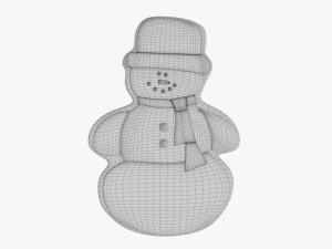 Christmas cookie snowman Modelo 3D