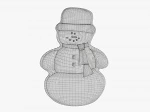 Christmas cookie snowman 3D Model