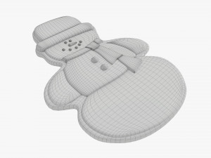 Christmas cookie snowman Modelo 3D