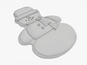 Christmas cookie snowman 3D Model