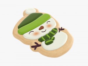 Christmas cookie snowman 2 Modelo 3D