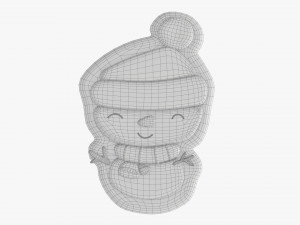 Christmas cookie snowman 2 Modelo 3D